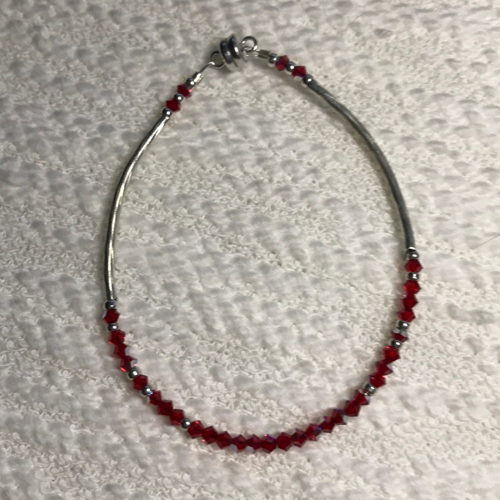- Swarovski red and silver bracelet with …